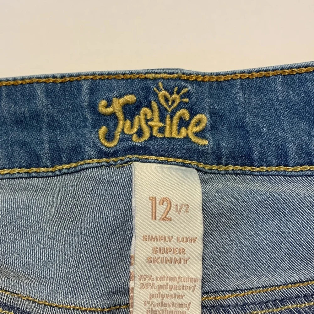 Justice Girls Patched Jeans